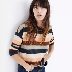 Madewell pullover sweater in elmwood stripe